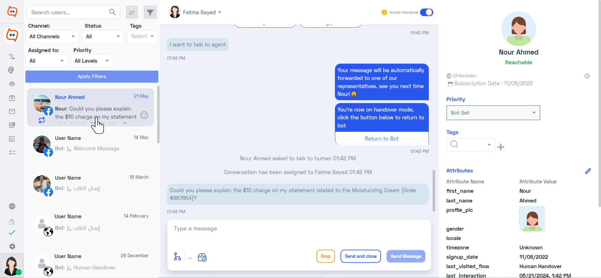 Navigate to the specific conversation you want to tag_WB.png